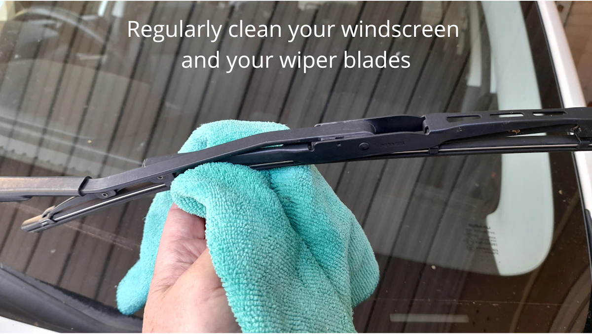 Keep your windscreen and wiper blades clean for optimal function